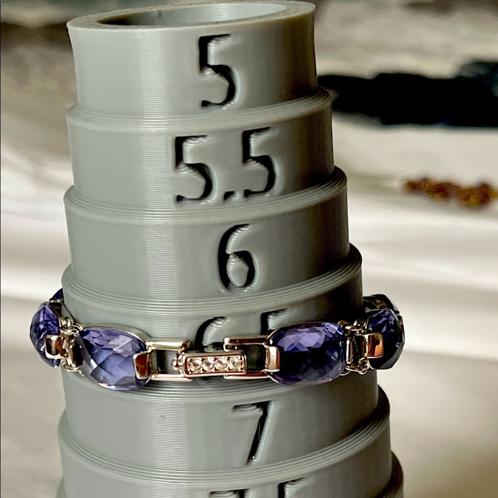 Swarovski Purple Crystal Bracelet Size 6.5 - Picture 5 of 11